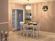 Cozy dining room with a decorative chandelier and neutral decor, perfect for Gathering meals at 329 Kantor Blvd, Casselberry, FL 32707