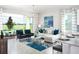 Bright living room with sliding glass doors, modern decor, and comfortable seating, offering an inviting space at 503 Silver Palm Dr, Haines City, FL 33844
