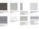 This selections sheet shows the various options for flooring, countertops, backsplash, and cabinets at 557 Moon Shell Cir, New Smyrna Beach, FL 32168