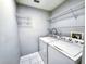 Compact laundry room with washer, dryer, and wire shelving at 1200 Montheath Cir, Ocoee, FL 34761