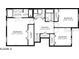 Second story floor plan featuring three bedrooms, two bathrooms, laundry, and closets at 1530 Tally Cir, Oviedo, FL 32765