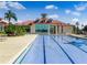 Long, narrow swimming pool with several lanes, perfect for swimming laps at 200 Valencia Ridge Dr, Auburndale, FL 33823