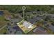 Aerial view of the property within its neighborhood at 2381 Pinebrook Ct, Oviedo, FL 32766