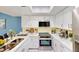 Modern kitchen with stainless steel appliances, white cabinets, and a skylight providing ample natural light at 408 E Orlando Ave # 2A, Ocoee, FL 34761