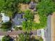 Aerial view of the property and surrounding neighborhood, showcasing the home's location and proximity to local streets at 506 S Hyer Ave, Orlando, FL 32801