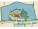 Aerial view of resort with pool, cabanas, pickleball courts, and recreational area at 5333 Spoonflower Ct, St Cloud, FL 34771