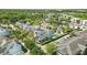 A delightful aerial view of a residential neighborhood with mature trees and well-maintained homes at 931 Croton Rd, Celebration, FL 34747