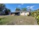 View of backyard with a screened lanai, offering an inviting outdoor living space at 1118 Arrowsmith Ave, Orlando, FL 32809