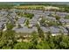 Aerial view of a well-maintained community with mature trees and manicured landscaping at 131 Heritage Park St, Winter Springs, FL 32708