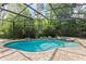Backyard pool and spa surrounded by lush landscaping and screened enclosure at 1613 Sapphire Star Dr, Oviedo, FL 32765