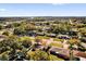 This is an aerial view of a residential neighborhood with mature trees and well-maintained lawns at 1725 Marcia Dr, Orlando, FL 32807