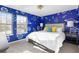 Bright bedroom with a large bed, modern decor, and plenty of natural light from the windows at 1864 Nice Ct, Kissimmee, FL 34747