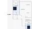 This detailed first floor plan shows the layout of the kitchen, dining room, bedrooms and bathrooms at 1864 Nice Ct, Kissimmee, FL 34747