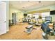 Brightly lit fitness center featuring modern cardio machines, weightlifting equipment, and a wall-mounted television at 4120 Juliana Lake Dr, Auburndale, FL 33823