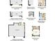 Diagram showing options for an outdoor kitchen, deluxe primary bath, a study and a three-car garage at 545 Moon Shell Cir, New Smyrna Beach, FL 32168