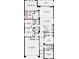 Layout showcasing four bedrooms, three baths, flex space, and a two-car garage at 553 Moon Shell Cir, New Smyrna Beach, FL 32168