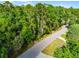 Aerial view of tree lined street offering a sense of tranquility and natural beauty near the property at 102 Wild Plum Ln, Longwood, FL 32779
