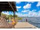 Relaxing view from the boat dock with comfortable seating and serene lake views at 10577 Down Lakeview Cir, Windermere, FL 34786
