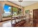 Bright dining area with chandelier and beautiful lake views at 10577 Down Lakeview Cir, Windermere, FL 34786