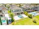 Aerial view of homes with pools and spacious backyards in a residential community at 11689 Hampstead St, Windermere, FL 34786