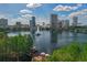 Beautiful view of Lake Eola with the city skyline in the background at 150 E Robinson St # 409, Orlando, FL 32801