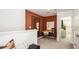 Home office space with a neutral color scheme and modern desk with chair at 2592 Penguin Blvd, Davenport, FL 33837