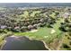Panoramic aerial view of the golf course community with homes, ponds and verdant fairways at 32613 View Haven Ln, Sorrento, FL 32776