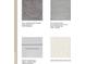 A display of the interior materials and finishes selected for the home build at 3527 Mayfair St, Kissimmee, FL 34758