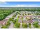 An aerial view of a vibrant neighborhood with well-maintained homes, lush greenery, and clear blue skies at 4729 Spindletree Ln, Orlando, FL 32829