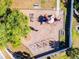 Aerial view of playground, featuring swings, slides and more, is a perfect spot for outdoor fun at 5402 Kingswood Dr, Orlando, FL 32810