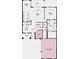Layout of the first floor, featuring the kitchen, study, great room, and 3-car garage at 853 Junonia Blvd, New Smyrna Beach, FL 32168