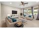 Inviting living room with plush seating, ample natural light, and contemporary decor at 1118 Franklin Tree Ln, Sanford, FL 32771