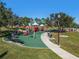 Colorful community playground with slides, swings, and benches, providing a fun and safe environment for children at 1211 Normandy Dr, Haines City, FL 33844