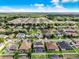 High-angle view showcasing a variety of houses, manicured lawns, and a neighborhood layout with mature trees at 1802 Candlenut Cir, Apopka, FL 32712