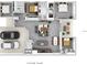Spacious open-concept floor plan featuring multiple bedrooms, bathrooms, and a living area at 2132 Pine Meadows Golf Course Rd, Eustis, FL 32726
