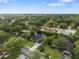 An aerial view of a charming neighborhood featuring mature trees, well-maintained lawns, and inviting homes at 1012 Willa Lake Cir, Oviedo, FL 32765