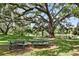 Picturesque community park featuring mature trees, picnic benches, and a serene lake backdrop at 102 Fairway Dr # 102, Longwood, FL 32779
