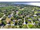 Picturesque aerial view of a neighborhood with lush greenery, spacious properties and a location pin at 12030 Kirby Smith Rd, Orlando, FL 32832