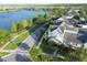 Beautiful aerial view of home in lakeside community, showcasing proximity to water at 13618 Briand Ave, Orlando, FL 32827