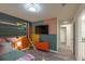 Comfortable bunk bed bedroom with TV and colorful decorations at 2004 Fleming Mist Pl, Kissimmee, FL 34747