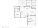 Detailed floor plan showcasing layout of home with primary bedroom, living room, kitchen, and screened patio at 2081 Galveston Ave, Deltona, FL 32725