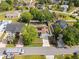 Drone eye-view highlighting residences with pristine yards, solar panels and a serene neighborhood ambiance at 211 Dalton Dr, Kissimmee, FL 34758