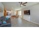 Spacious living area showcasing seamless integration with dining and kitchen spaces at 2285 Mystic Maze Ln, Clermont, FL 34715