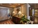 Foyer featuring brick floors, wood ceilings, and mid-century modern accents at 320 Mary Jess Rd, Orlando, FL 32839