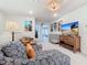 Comfortable living room featuring stylish seating, a TV, and a view of the connecting rooms at 4098 Lana Ave, Davenport, FL 33897
