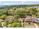 Aerial view of houses nestled among mature trees, with views of a beautiful skyline in the distance at 4800 Beacon St, Orlando, FL 32808