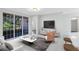 Spacious living room with comfortable seating and a large sliding glass door at 6685 Queens Borough Ave # 202, Orlando, FL 32835