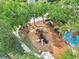 Aerial view of the community's playground and splash pad at 8118 Fan Palm Way, Kissimmee, FL 34747