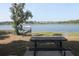 Lake view highlighting a tranquil picnic area with tables and a gazebo on a deck, perfect for Gathering gatherings at 1062 Lakeside Estates Dr, Apopka, FL 32703