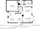 Floorplan of the home's main level, featuring kitchen, living room, dining room, and foyer at 2509 Archfeld Blvd, Kissimmee, FL 34746